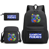 Rainbow Friends SchoolBag Backpack Shoulder Bag Book Pencil Bags  3pcs Set